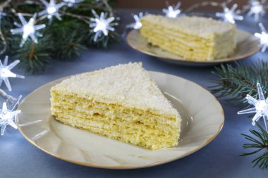 kar tanesi pastasından. portre. yatay olarak