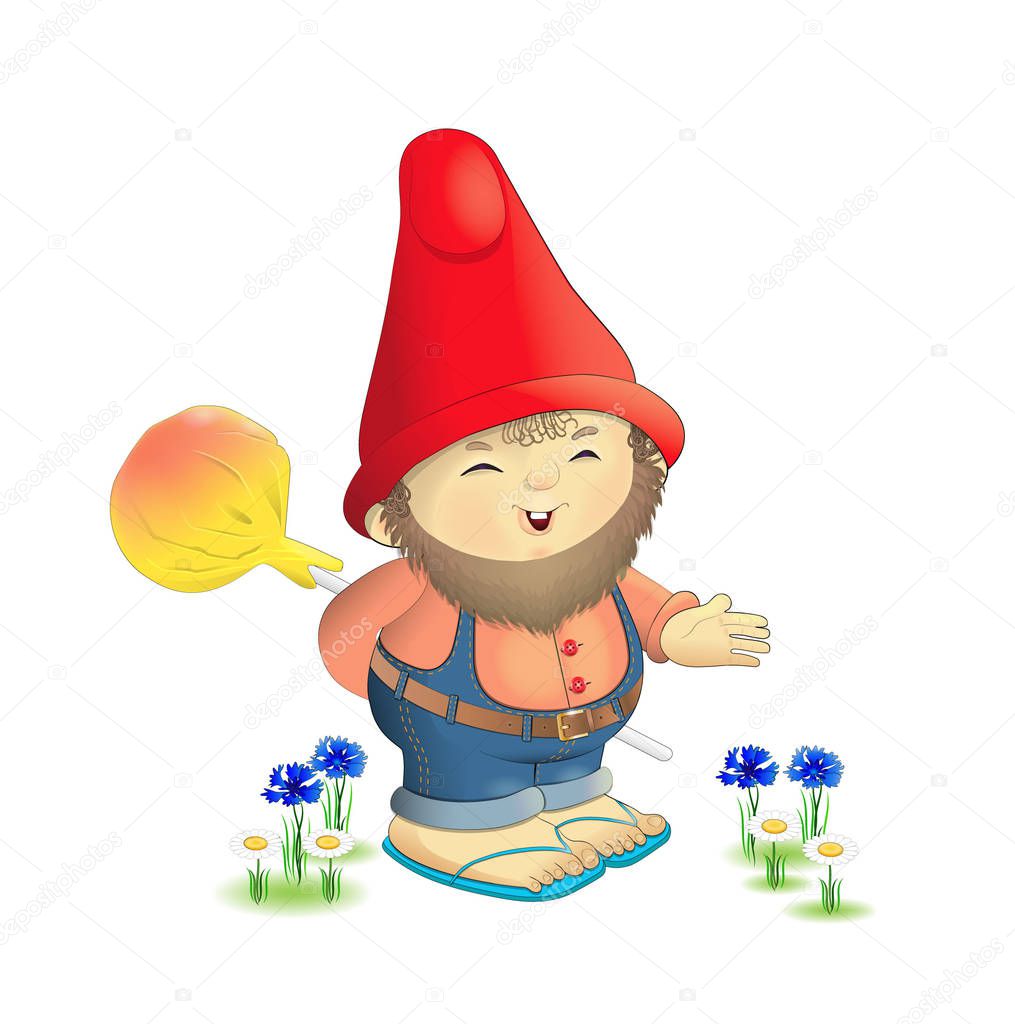 Character garden gnome, little Boyl,Lovely figure of a gnome Boy,red cap