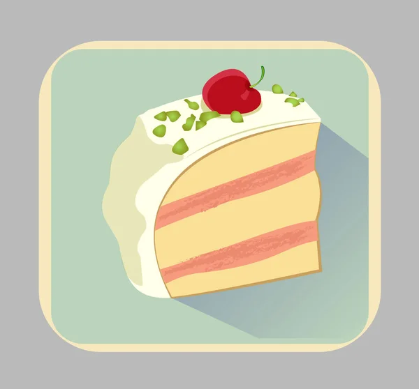 Very Sweet Piece Cake Cheerful Tasty Icon Icon Homepage — стоковое фото