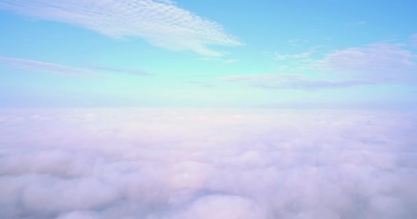 Flyger över molnen — Stockvideo