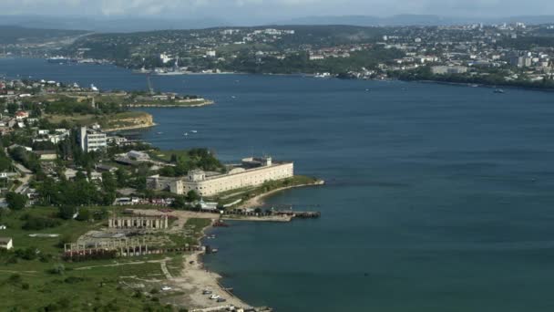 Festung an der Küste — Stockvideo