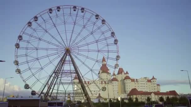 Ferris Wheel Amusement Park Sochi — Stock Video
