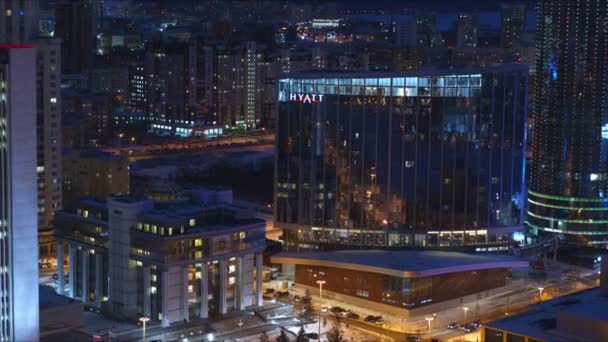 Hyatt Hotel. Вул. Бориса Єлисіна, 8 Єкатеринбург, Росія, 620014. 2019.01.25. — стокове відео