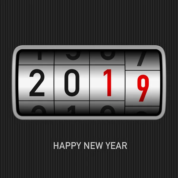 Flip countdown timer with changing numbers of year. Happy new year. Countdown timer. Mechanical scoreboard of counter of elapsed time. Vector template for holidays party