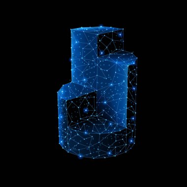 3d pasta grafiği Infographic soyut poligonal ışık