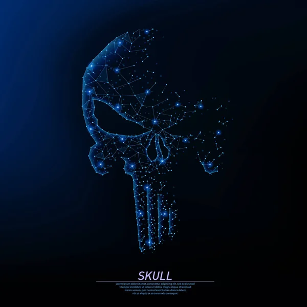 Kafatası soyut poligonal ışık