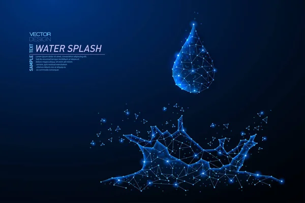 Soyut kenarlı ışık su sıçrama ve su damlası