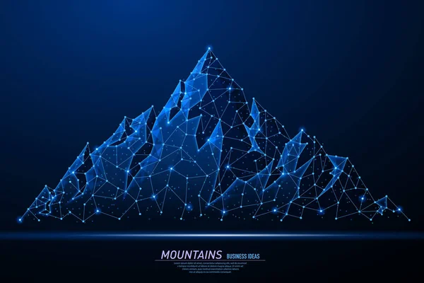 Dağları'nın soyut poligonal ışık