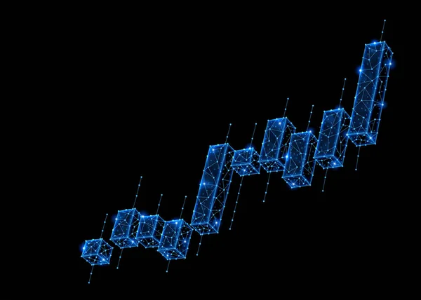 Japon şamdanlar, soyut poligonal hafif tasarım.