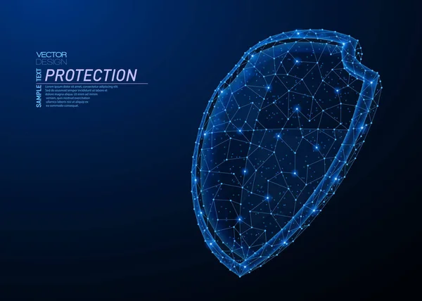 Koruma kalkanının soyut poligonal hafif tasarım.