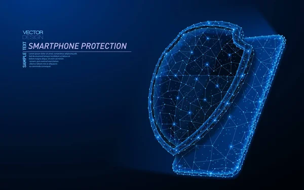 智能手机保护护罩的抽象多边光设计. — 图库矢量图片