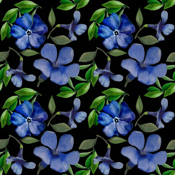 farklı çiçek ve yapraklarından suluboya dikişsiz desen