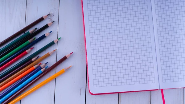 Conjunto Disciplinas Para Escola Material Escolar — Fotografia de Stock