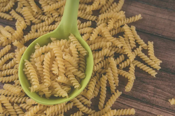 Pasta Cruda Fatta Casa Ingredienti Pasta Fondo Legno — Foto Stock