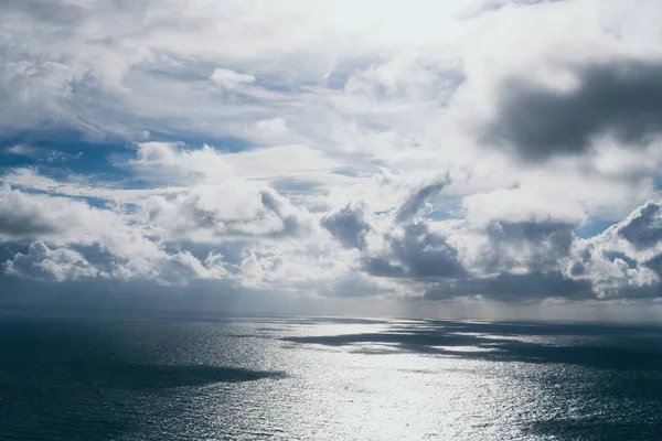 Stormy Sea Sky Thundery Clouds Gray Ocean Wild Nature Dark — Stock Photo, Image