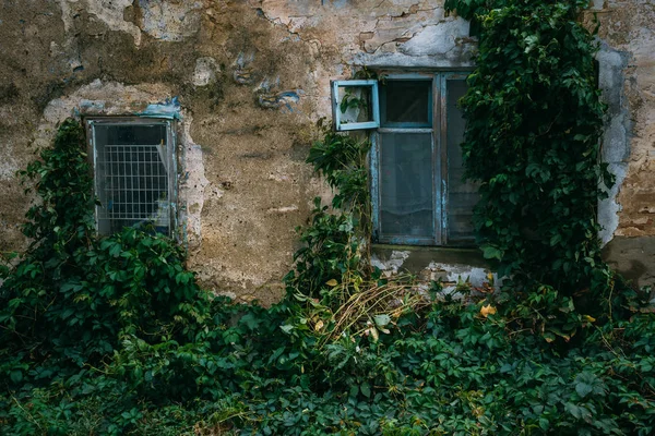 Vieja Ventana Viejo Edificio Abandonado —  Fotos de Stock