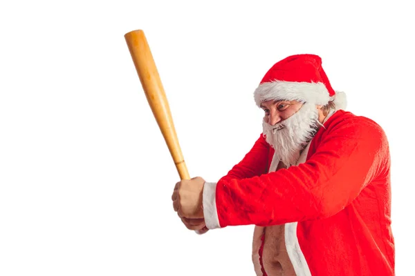 Grosso Papai Noel Emocional Arar Com Tronco — Fotografia de Stock