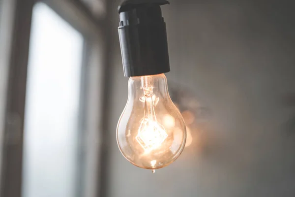 Lampy Wolframové Vlákno Edison Žárovku Žárovky Žárovky Retro Lampy Retro — Stock fotografie