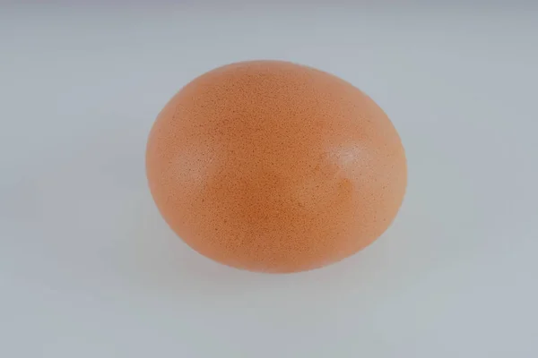 Chicken Egg Closeup White Isolated — Stock Photo, Image