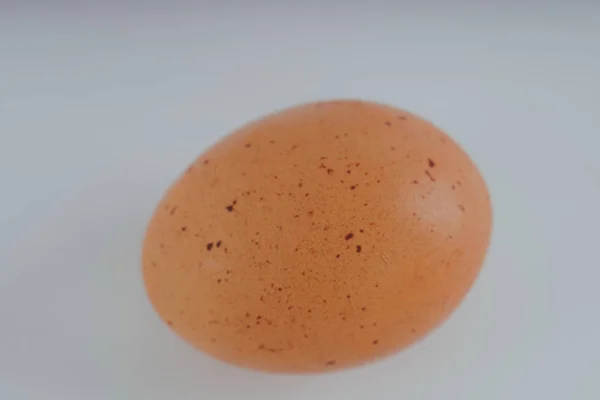Kyckling Ägg Närbild Vit Isolerade — Stockfoto