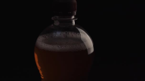 Verre Bière Sur Fond Noir — Video