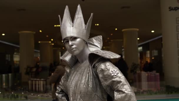 Voronej Russie Mars 2019 Fête Des Statues Vivantes Statue Vivante — Video