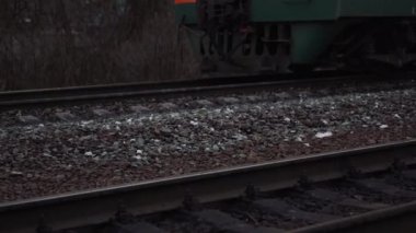 Yük trenli kargo treni platformu 