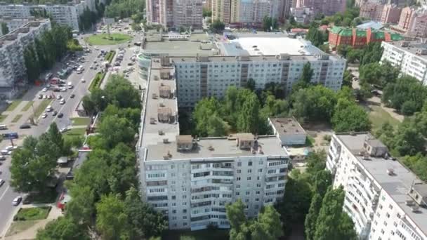 Flygfoto till moderna bostadshus i Ryssland — Stockvideo