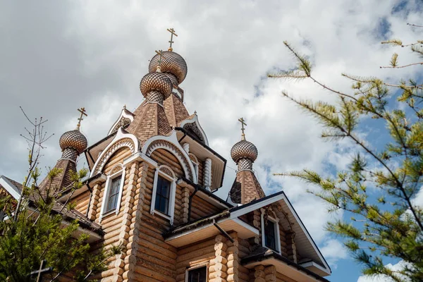 Христианский храм России. Церковь Христианской Церкви - памятник русской духовной и религиозной архитектурной традиции и православия . — стоковое фото