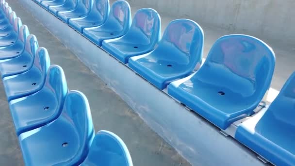 Sitzplätze Einem Großen Straßenstadion — Stockvideo