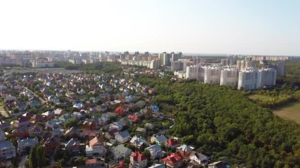 Drone Widok Miasta Domów — Wideo stockowe