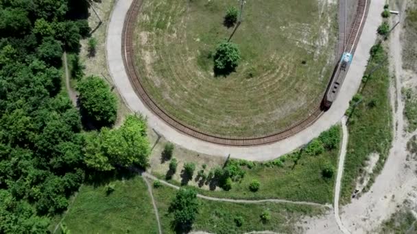 Depósito Tranvías Donde Hay Tranvías Tranvías Territorio Del Depósito Eléctrico — Vídeos de Stock