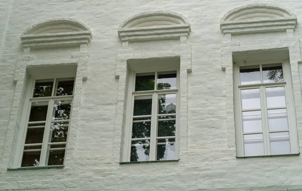 Büyük Malikane Pencerelerini Kapatın Tarihi Beyaz Saray Pencerelerinin Dokusu — Stok fotoğraf