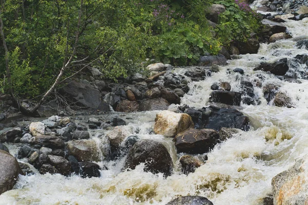 Rio Que Flui Área Montanhosa — Fotografia de Stock