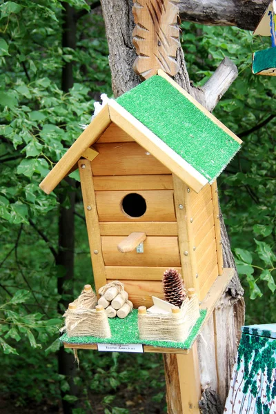 Vogelhaus Haus Vögel Kreativität Baum Unterschlupf Pflanzen Tiere Zoo — Stockfoto