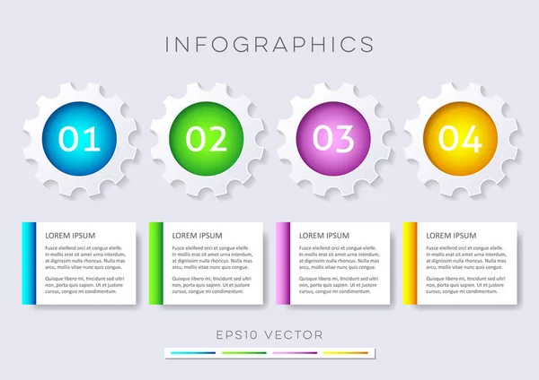 Options bannières infographie design — Image vectorielle