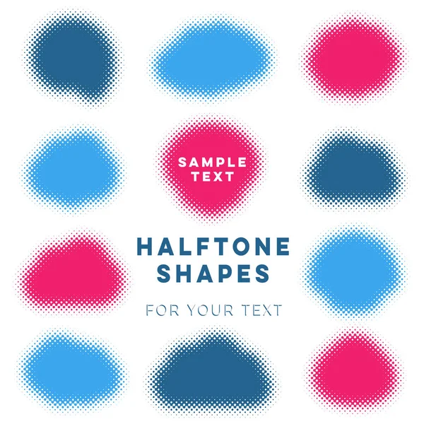 Abstract vector halftone shapes — Stock Vector