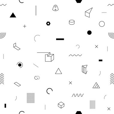 Siyah vektör Dikişsiz desen beyaz izole