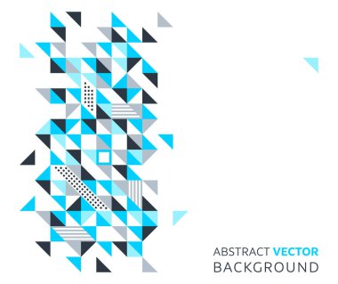 Mavi soyut vektör modern üçgen mozaik tasarım