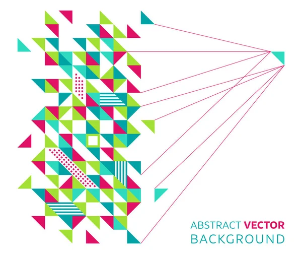 Conception géométrique vectorielle abstraite de mosaïque avec lignes — Image vectorielle