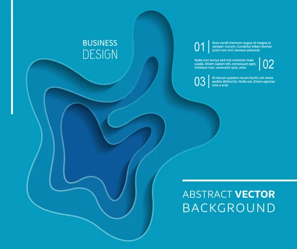 Conception vectorielle abstraite bleue avec coupe de papier — Image vectorielle