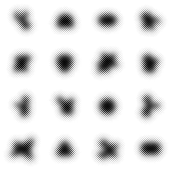 Éléments de design demi-teinte vectoriel noir sur blanc — Image vectorielle