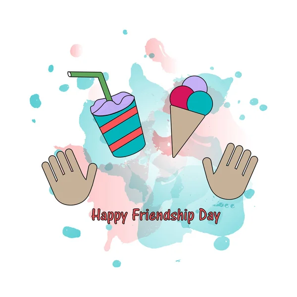 Εικονογράφηση Διάνυσμα Κάρτα Ημέρα Φιλίας Για Πρόσκληση Πρότυπο Κάρτα Αφίσα — Διανυσματικό Αρχείο