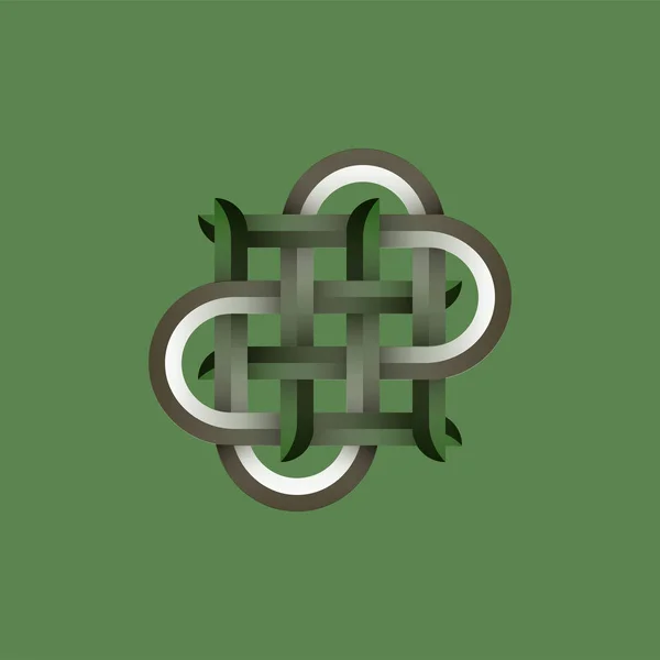 Düğüm logothype, etiket ve simge, kartları, davetiyeleri, şablonlar için vektör Illustration. 3D arka plan, nesne. EPS 10