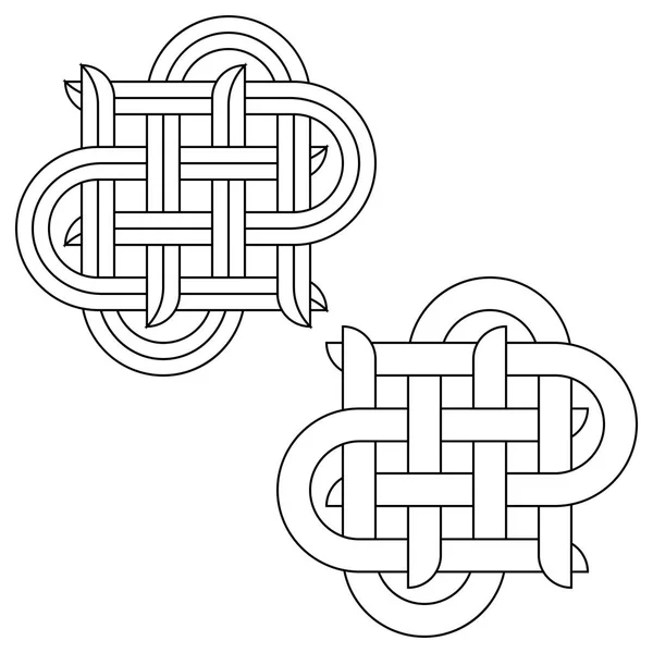 Düğüm logothype, etiket ve simge, kartları, davetiyeleri, şablonlar için vektör Illustration. 3D arka plan, nesne. EPS 10