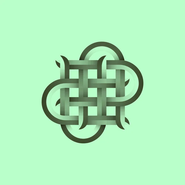 Düğüm logothype, etiket ve simge, kartları, davetiyeleri, şablonlar için vektör Illustration. 3D arka plan, nesne. EPS 10