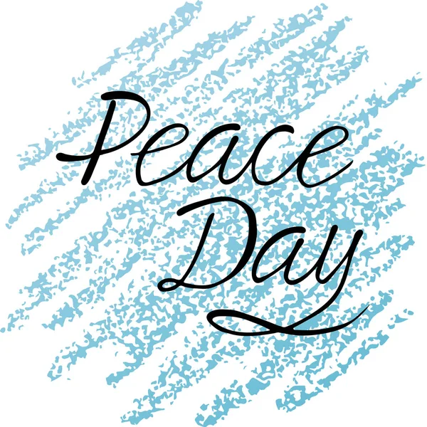 Barış günü yazı logothype, etiket ve simge, kartları, davetiyeleri, şablonlar için vektör Illustration. hat arka plan, nesne. EPS 10