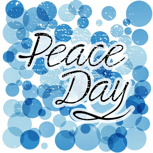 Barış günü yazı logothype, etiket ve simge, kartları, davetiyeleri, şablonlar için vektör Illustration. hat arka plan, nesne. EPS 10