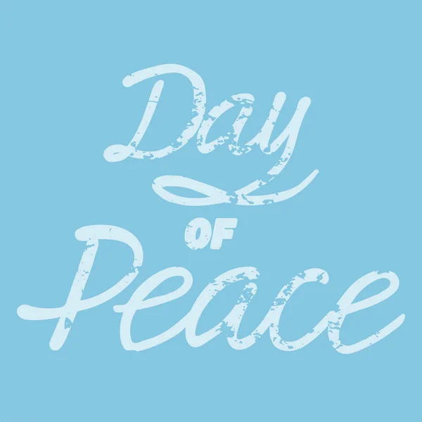 Barış günü yazı logothype, etiket ve simge, kartları, davetiyeleri, şablonlar için vektör Illustration. hat arka plan, nesne. EPS 10