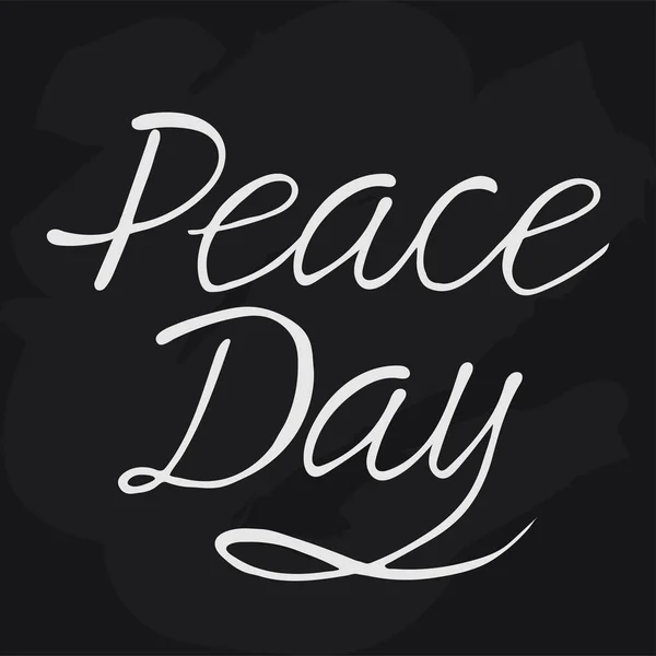 Barış günü yazı logothype, etiket ve simge, kartları, davetiyeleri, şablonlar için vektör Illustration. hat arka plan, nesne. EPS 10